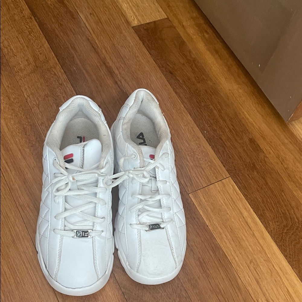 Fila White Quilted Sneakers for Women